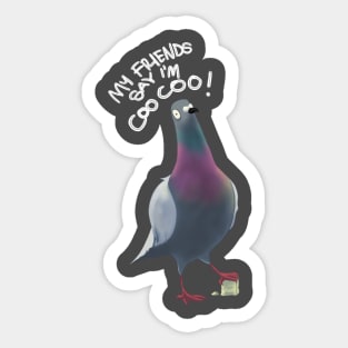 Pigeon Artwork - London, NYC, Flying Rats - Coo Coo Sticker